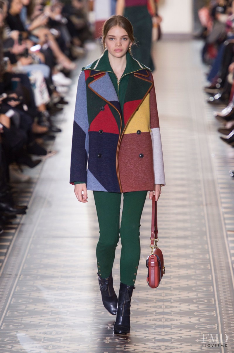 Stella Lucia featured in  the Tory Burch fashion show for Autumn/Winter 2016
