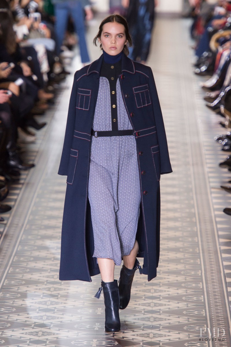 Lily Stewart featured in  the Tory Burch fashion show for Autumn/Winter 2016