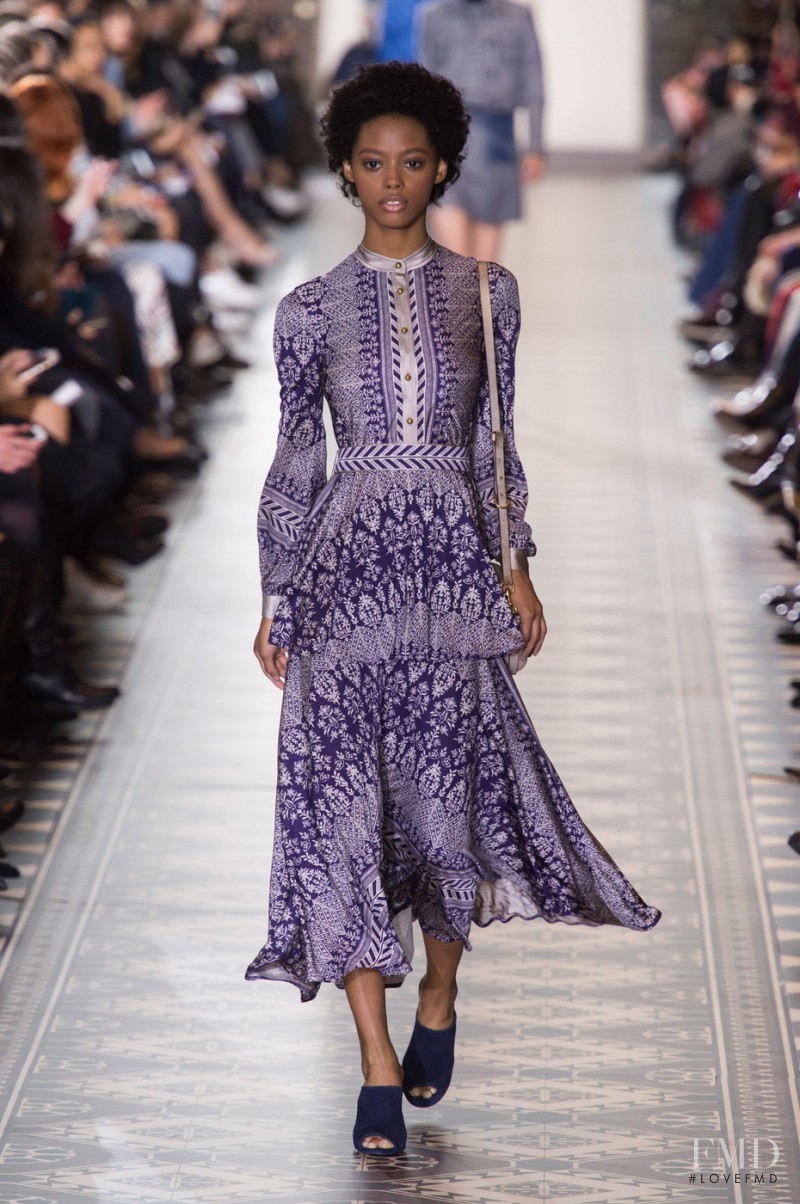 Londone Myers featured in  the Tory Burch fashion show for Autumn/Winter 2016