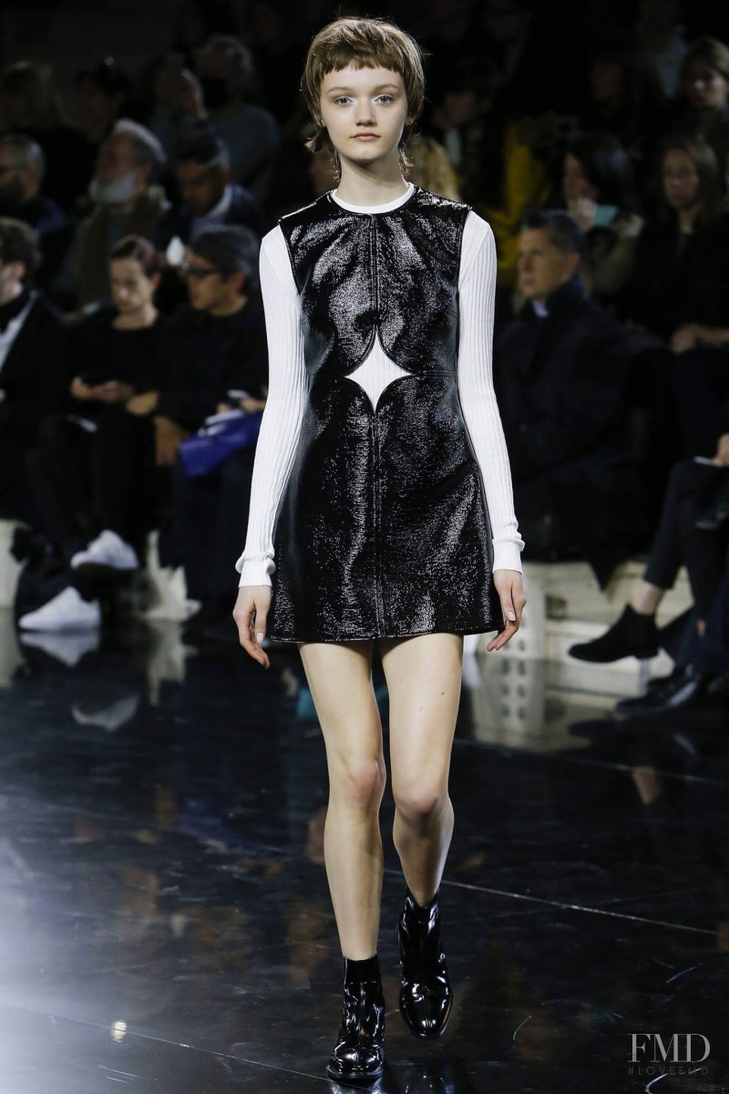 Peyton Knight featured in  the André Courrèges fashion show for Autumn/Winter 2016