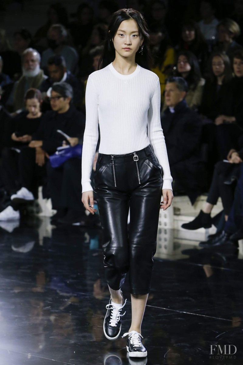 Wangy Xinyu featured in  the André Courrèges fashion show for Autumn/Winter 2016