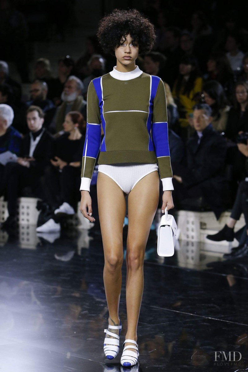 Damaris Goddrie featured in  the André Courrèges fashion show for Autumn/Winter 2016