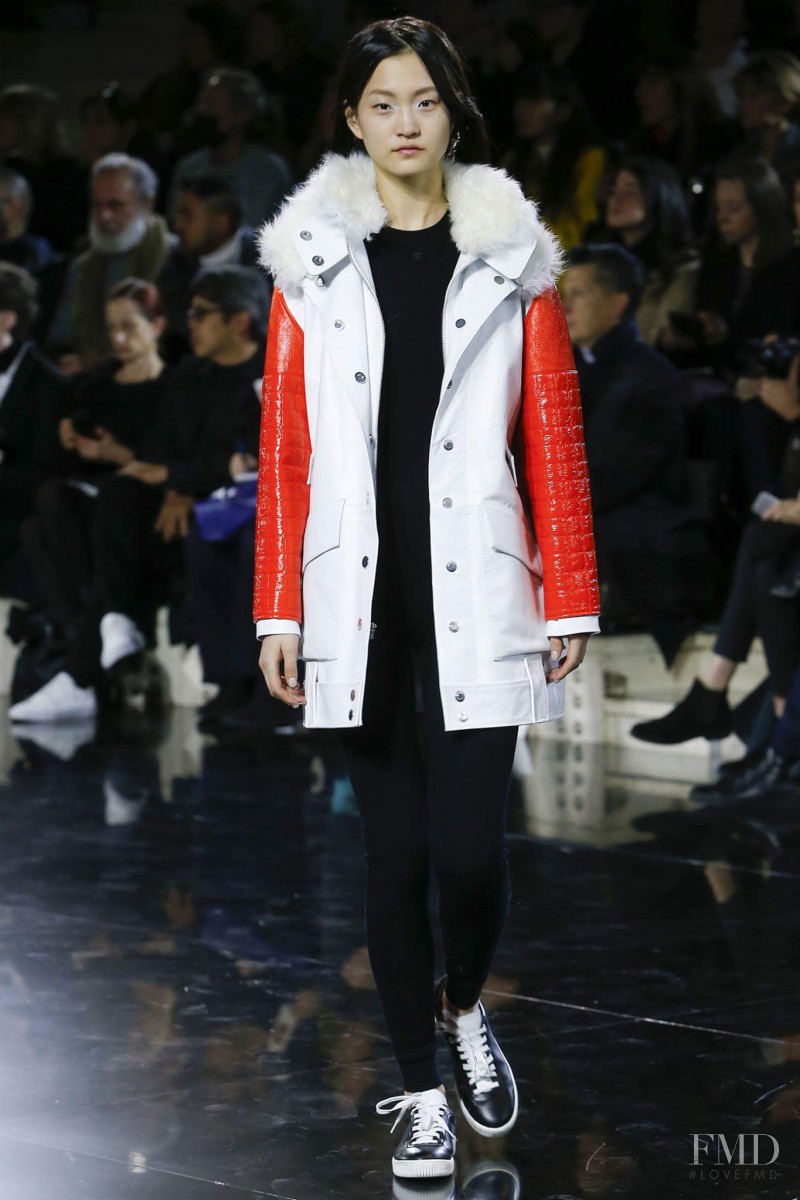 Wangy Xinyu featured in  the André Courrèges fashion show for Autumn/Winter 2016