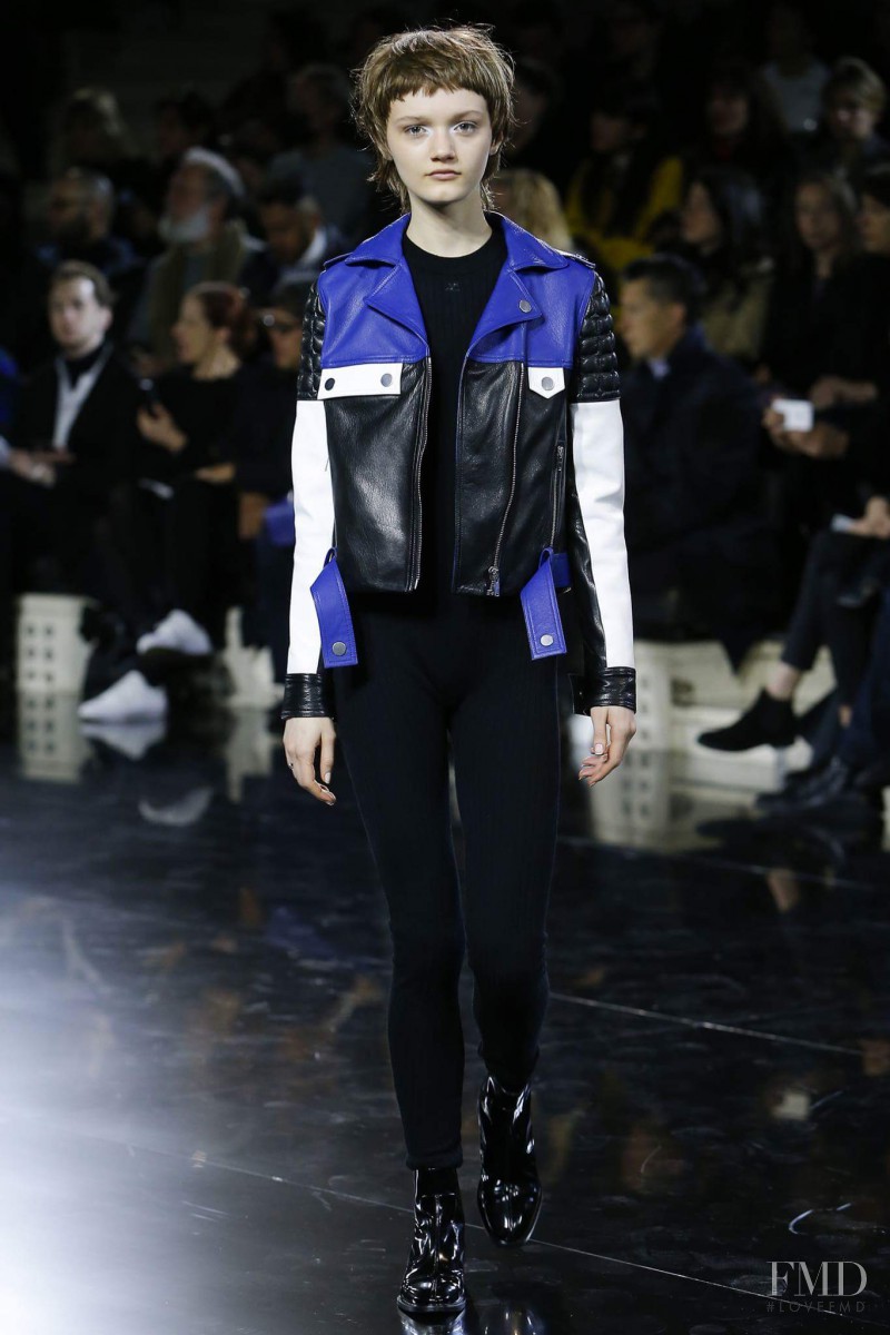 Peyton Knight featured in  the André Courrèges fashion show for Autumn/Winter 2016