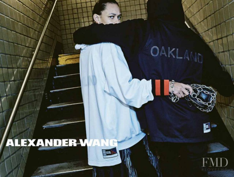 Lexi Boling featured in  the Alexander Wang advertisement for Spring/Summer 2016