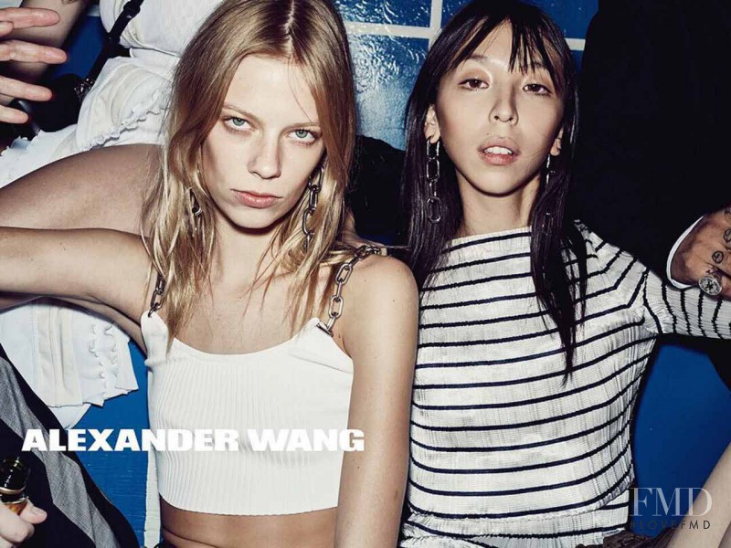 Issa Lish featured in  the Alexander Wang advertisement for Spring/Summer 2016