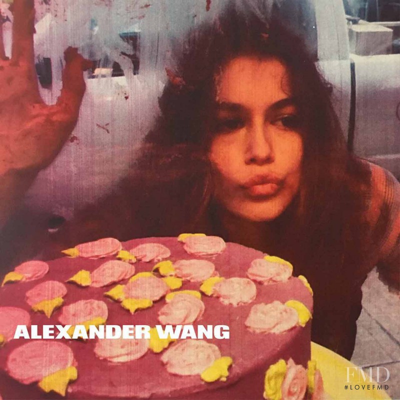 Kaia Gerber featured in  the Alexander Wang advertisement for Spring/Summer 2016