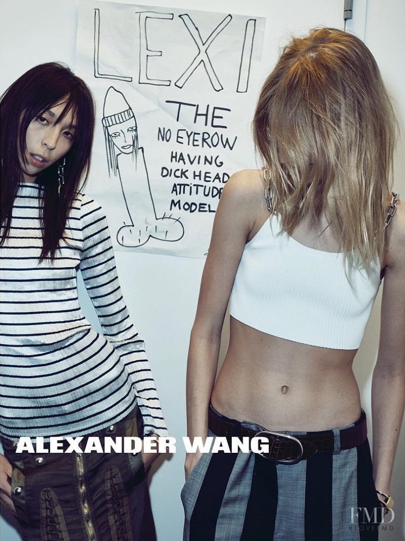 Issa Lish featured in  the Alexander Wang advertisement for Spring/Summer 2016