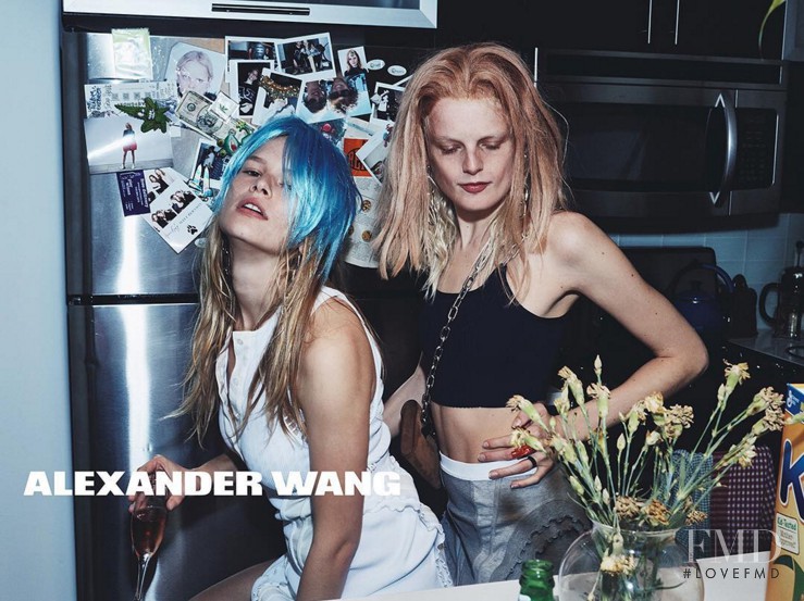 Anna Ewers featured in  the Alexander Wang advertisement for Spring/Summer 2016