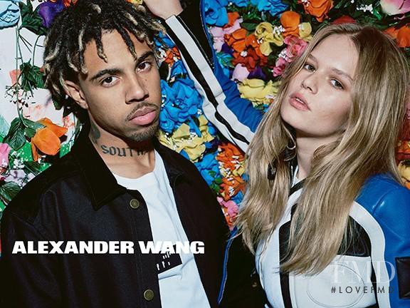 Anna Ewers featured in  the Alexander Wang advertisement for Spring/Summer 2016