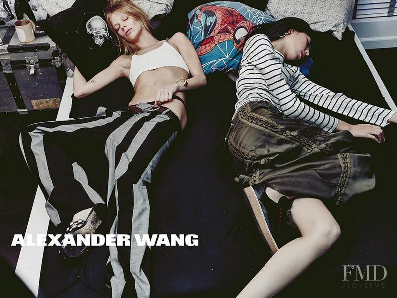 Issa Lish featured in  the Alexander Wang advertisement for Spring/Summer 2016