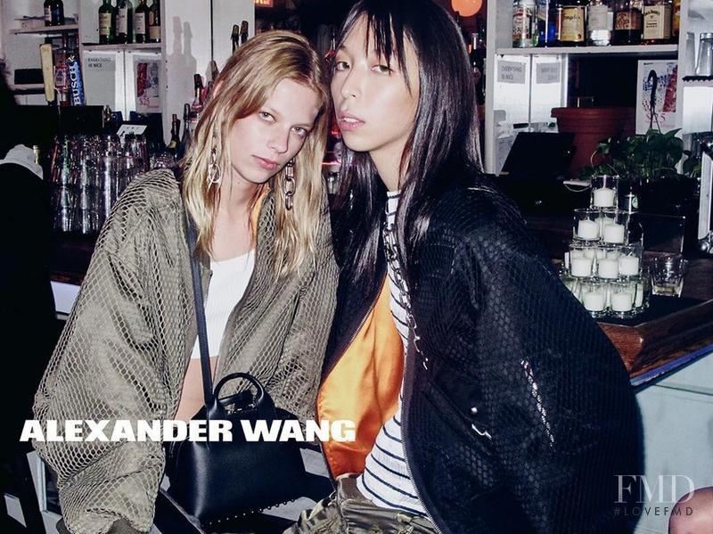 Issa Lish featured in  the Alexander Wang advertisement for Spring/Summer 2016