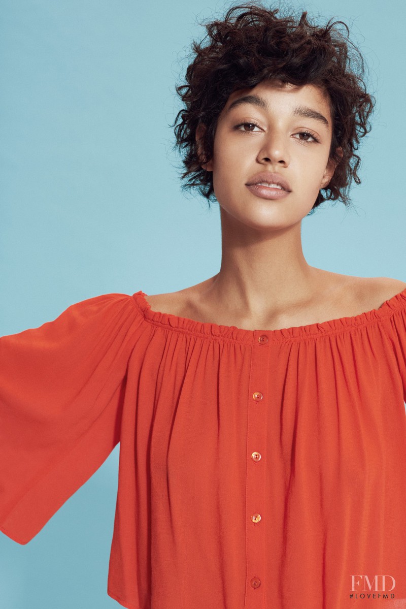 Damaris Goddrie featured in  the Mango lookbook for Spring/Summer 2016