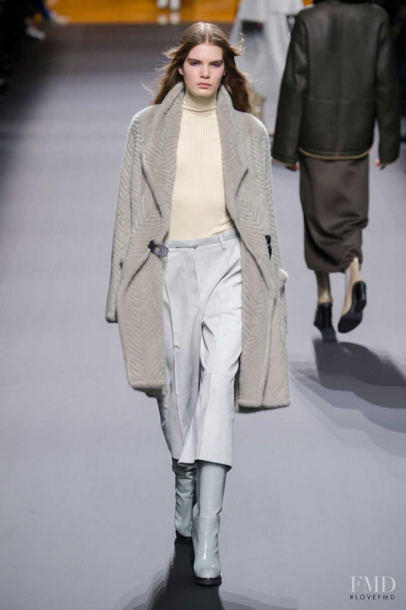 Sophie Rask featured in  the Hermès fashion show for Autumn/Winter 2016