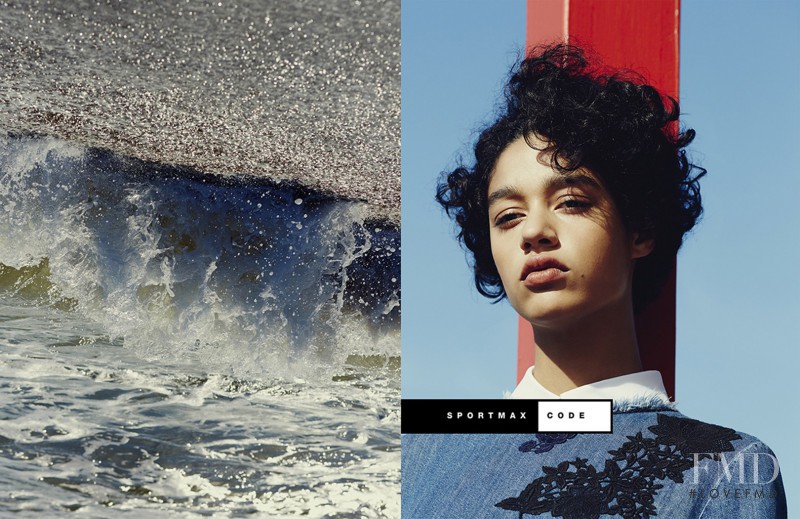 Damaris Goddrie featured in  the Sportmax advertisement for Spring/Summer 2016