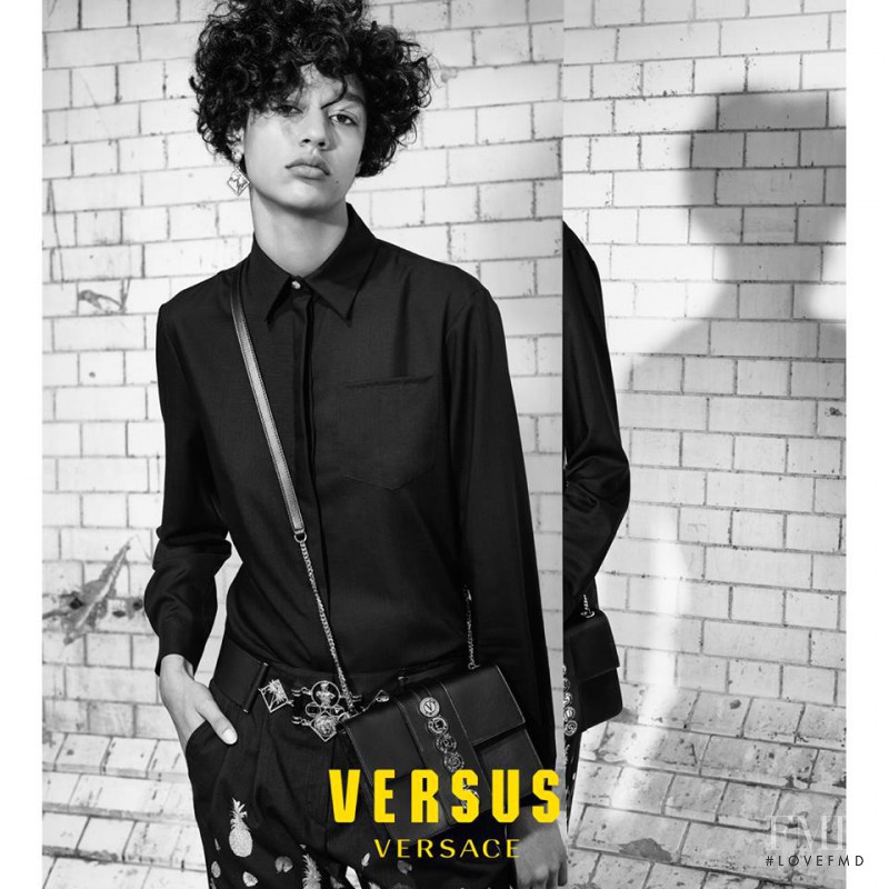 Damaris Goddrie featured in  the Versus advertisement for Spring/Summer 2016