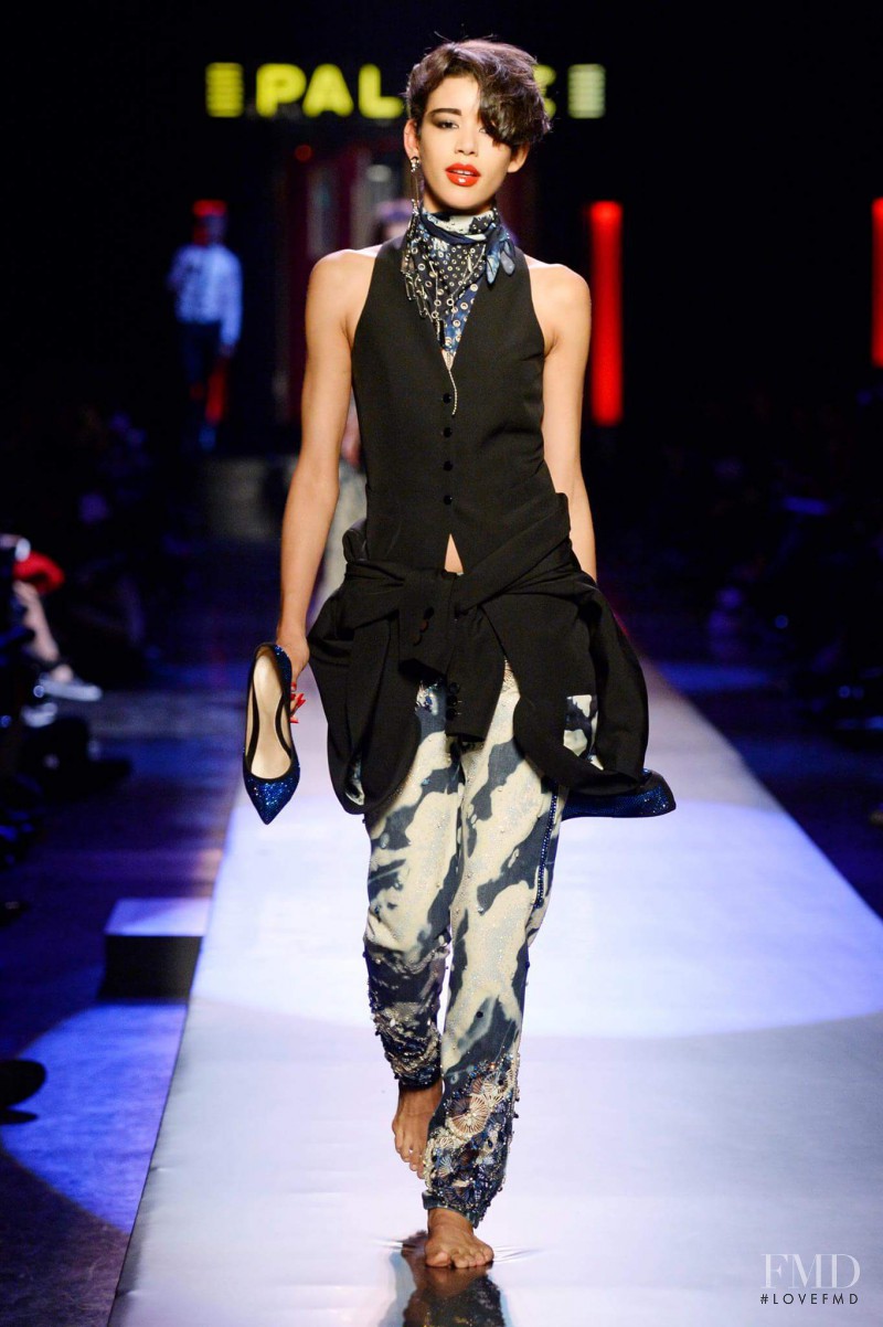 Janiece Dilone featured in  the Jean Paul Gaultier Haute Couture fashion show for Spring/Summer 2016