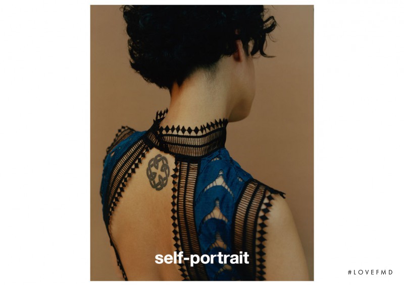 Damaris Goddrie featured in  the Self Portrait advertisement for Autumn/Winter 2015