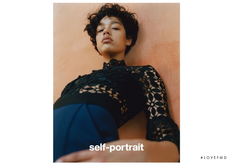 Damaris Goddrie featured in  the Self Portrait advertisement for Autumn/Winter 2015