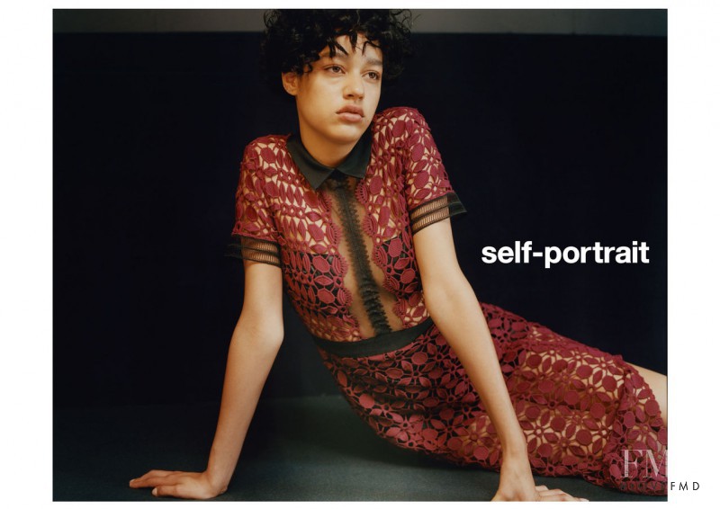 Damaris Goddrie featured in  the Self Portrait advertisement for Autumn/Winter 2015