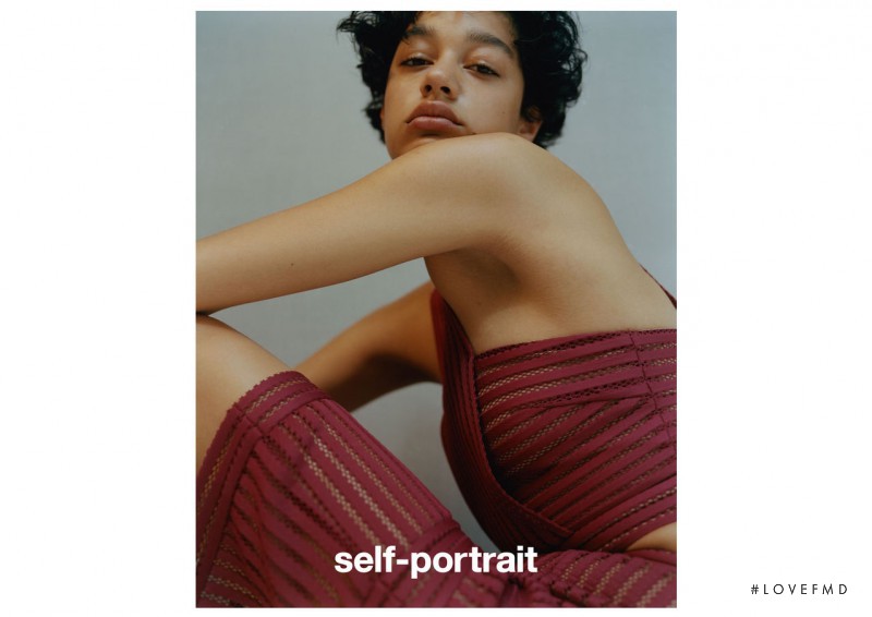 Damaris Goddrie featured in  the Self Portrait advertisement for Autumn/Winter 2015