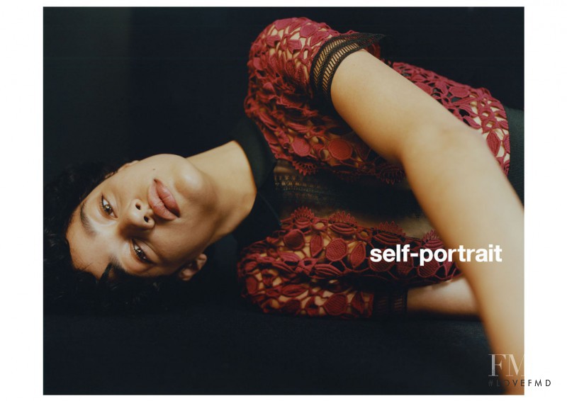 Damaris Goddrie featured in  the Self Portrait advertisement for Autumn/Winter 2015