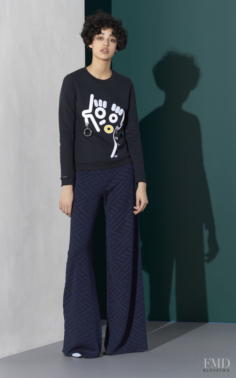 Damaris Goddrie featured in  the Kenzo lookbook for Spring/Summer 2015