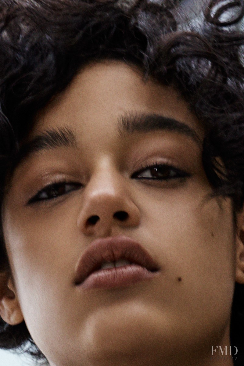 Damaris Goddrie featured in  the Kenzo Churchill Gardens advertisement for Autumn/Winter 2015