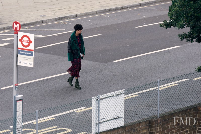 Damaris Goddrie featured in  the Kenzo Churchill Gardens advertisement for Autumn/Winter 2015