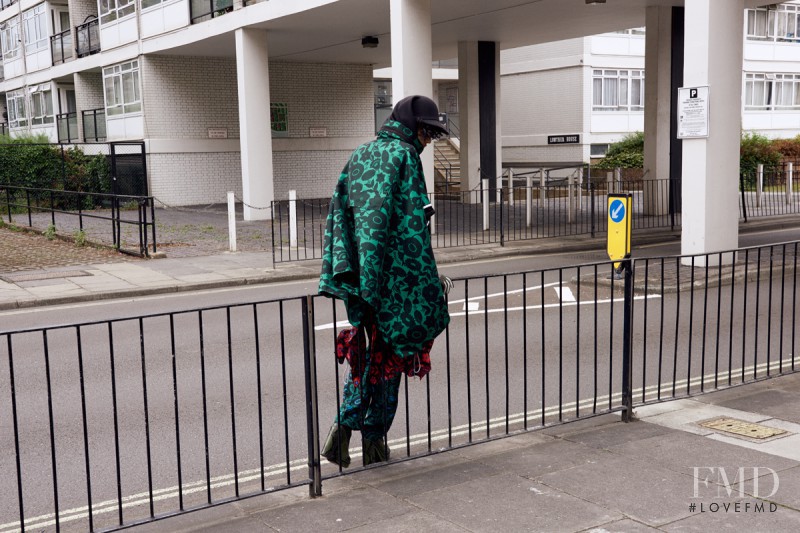 Damaris Goddrie featured in  the Kenzo Churchill Gardens advertisement for Autumn/Winter 2015