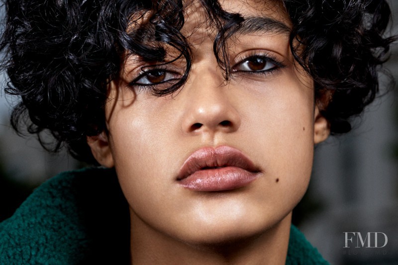 Damaris Goddrie featured in  the Kenzo Churchill Gardens advertisement for Autumn/Winter 2015