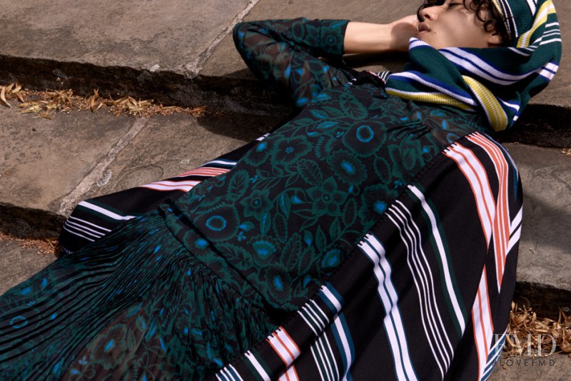 Damaris Goddrie featured in  the Kenzo Churchill Gardens advertisement for Autumn/Winter 2015