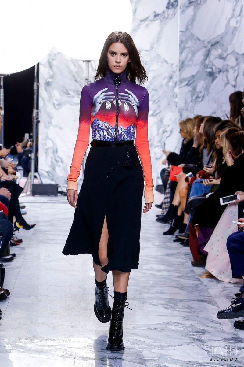 Nirvana Naves featured in  the Carven fashion show for Autumn/Winter 2016