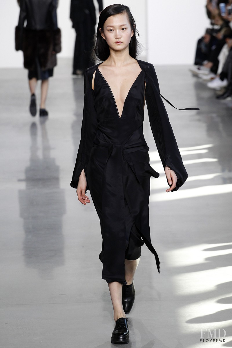 Wangy Xinyu featured in  the Calvin Klein 205W39NYC fashion show for Autumn/Winter 2016