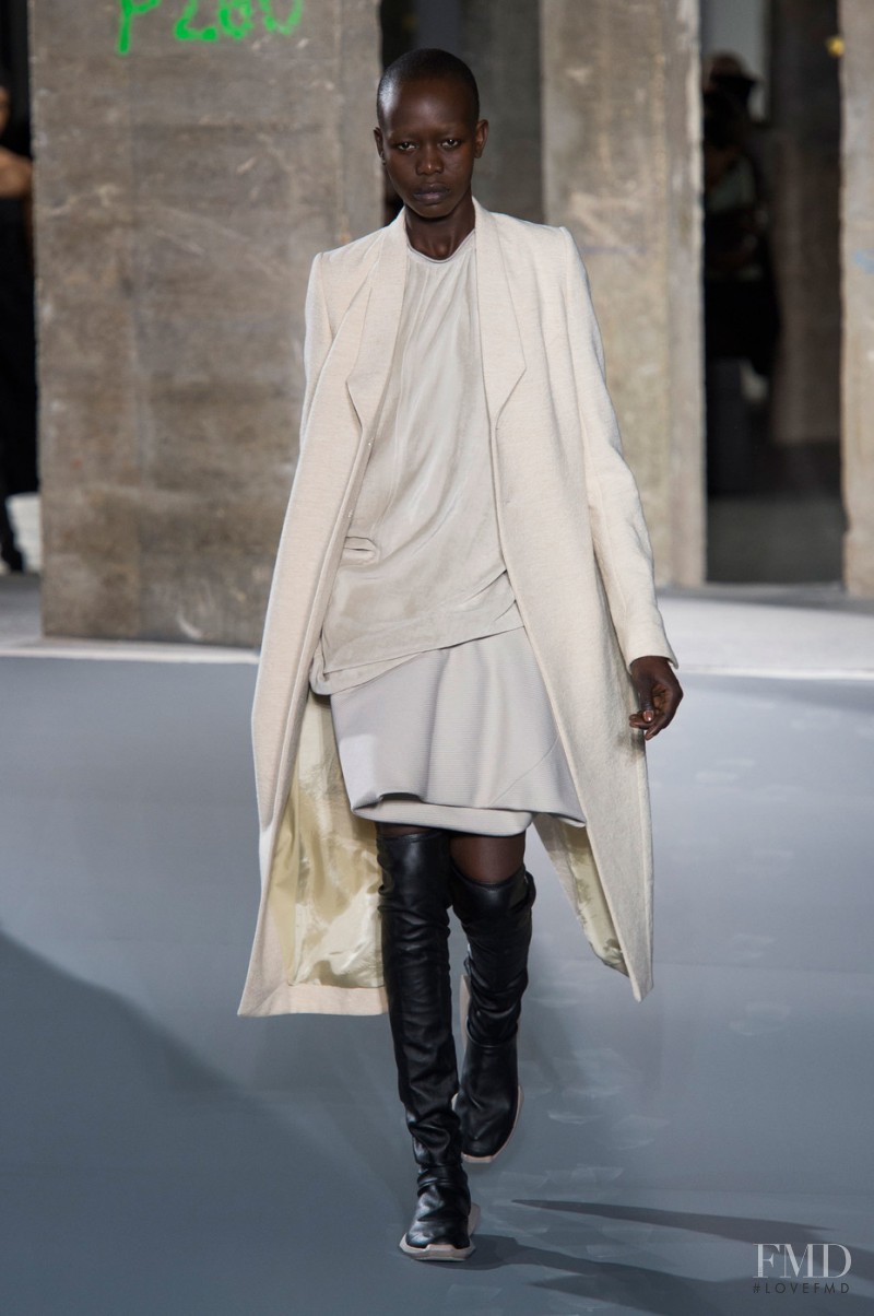 Mari Agory featured in  the Rick Owens Mastodon fashion show for Autumn/Winter 2016