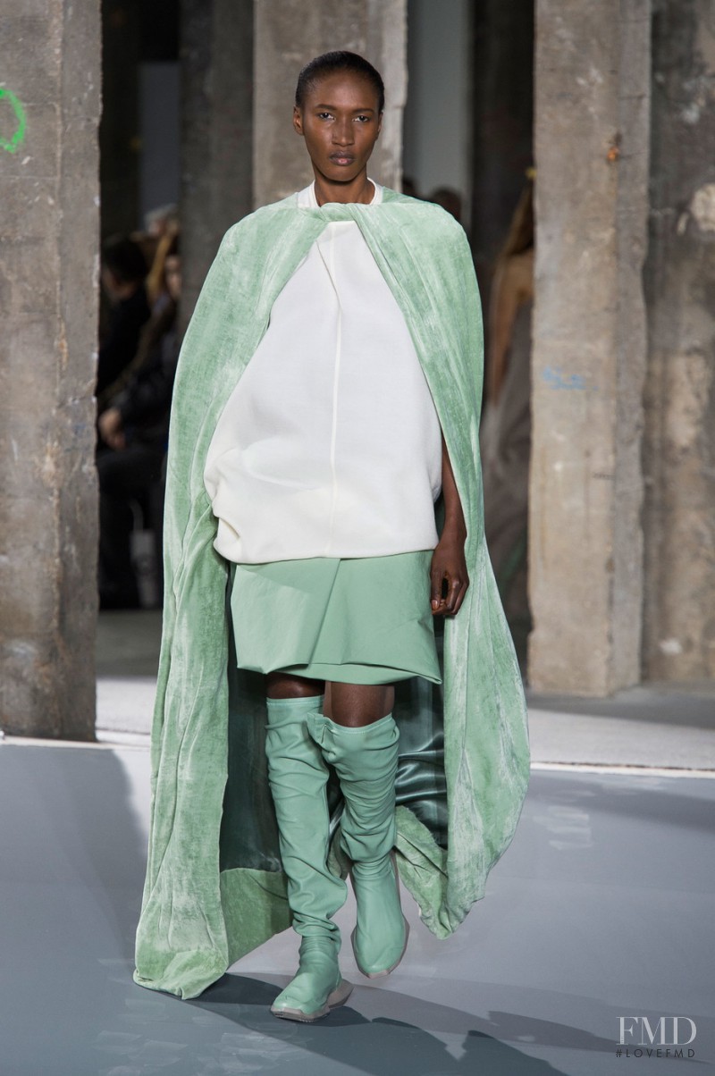 Nana Keita featured in  the Rick Owens Mastodon fashion show for Autumn/Winter 2016