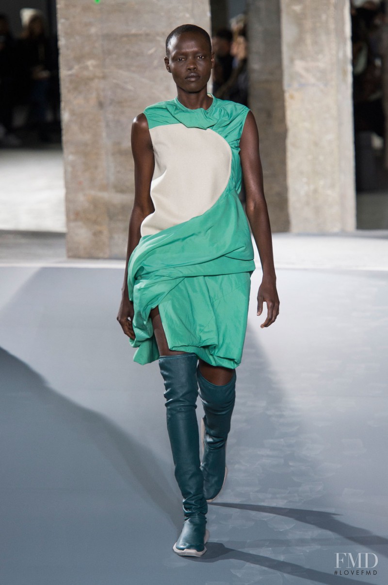 Grace Bol featured in  the Rick Owens Mastodon fashion show for Autumn/Winter 2016