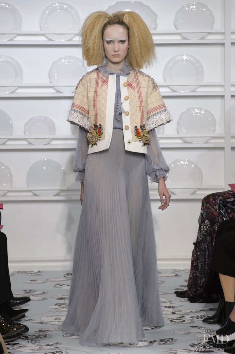 Eva Kaper featured in  the Schiaparelli fashion show for Spring/Summer 2016
