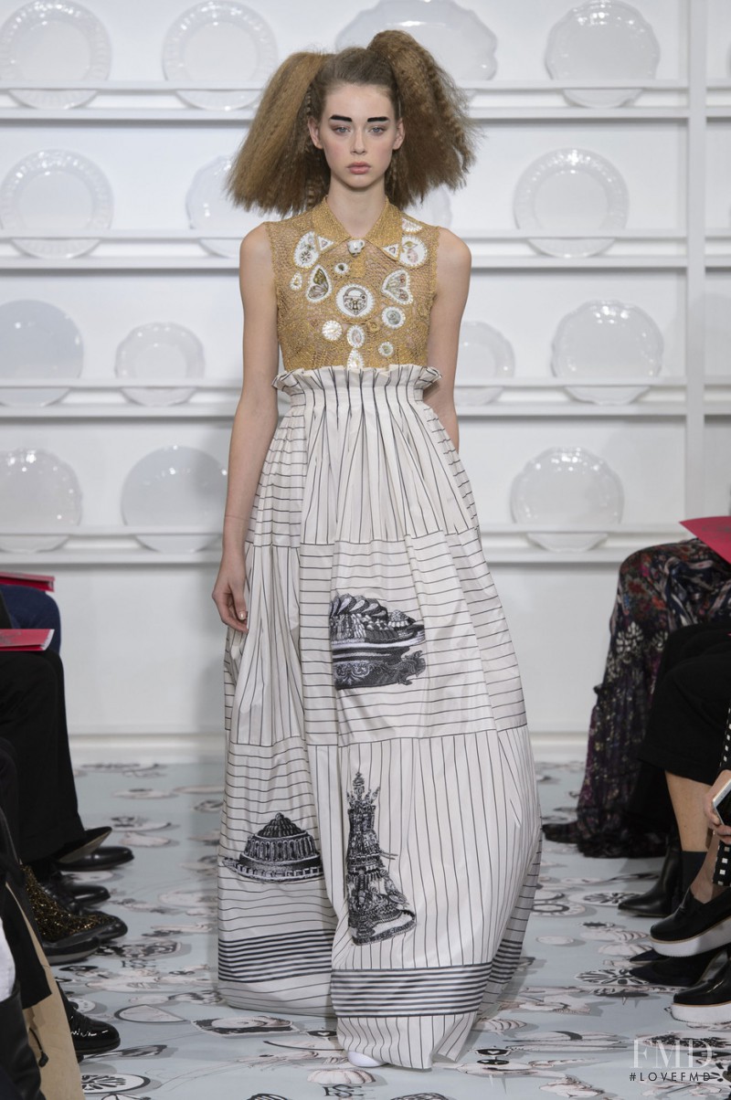 Lauren de Graaf featured in  the Schiaparelli fashion show for Spring/Summer 2016