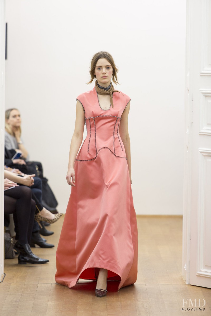 Esther Heesch featured in  the Escada fashion show for Autumn/Winter 2015