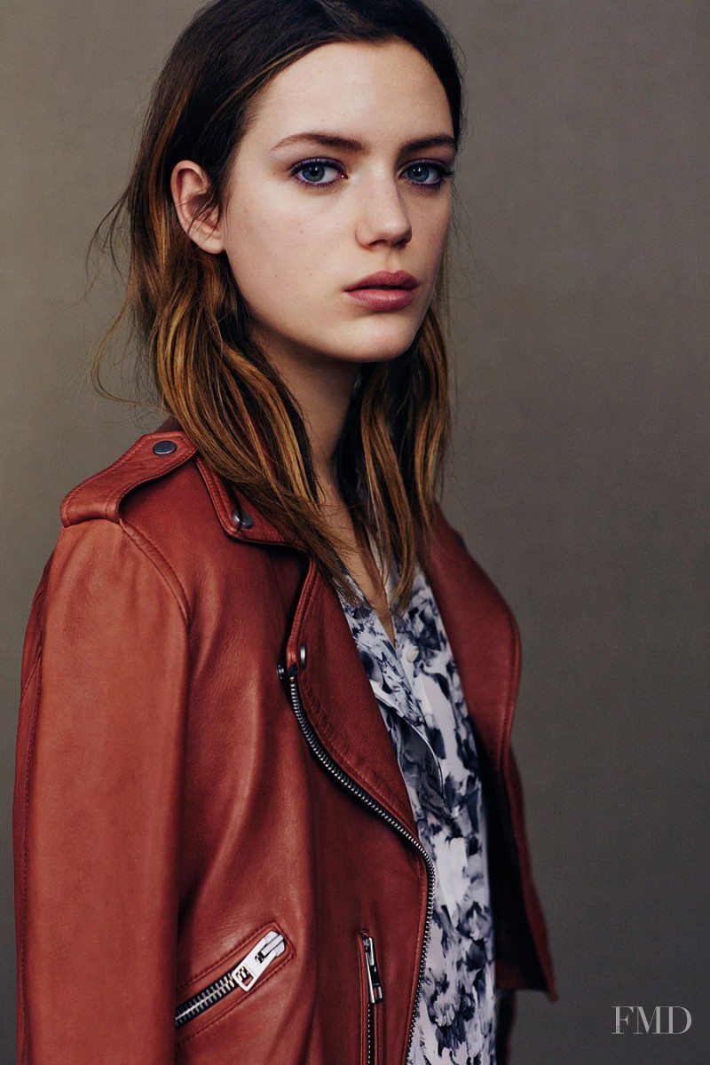 Esther Heesch featured in  the AllSaints lookbook for Spring 2015