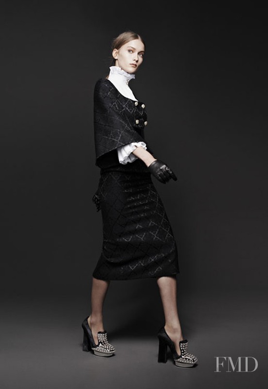 Katerina Ryabinkina featured in  the Alexander McQueen lookbook for Autumn/Winter 2013