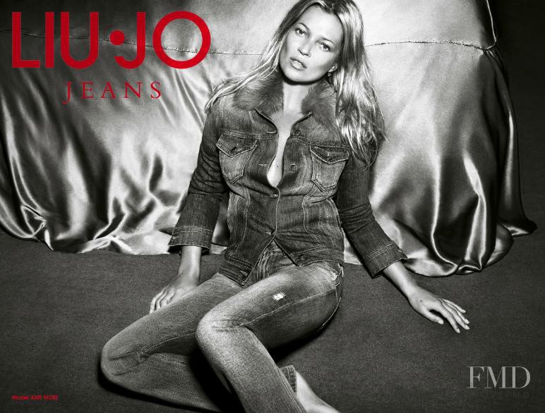 Kate Moss featured in  the Liu Jo Jeans advertisement for Autumn/Winter 2011