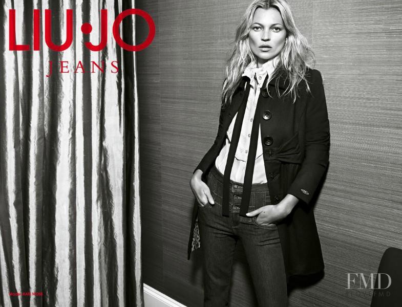 Kate Moss featured in  the Liu Jo Jeans advertisement for Autumn/Winter 2011