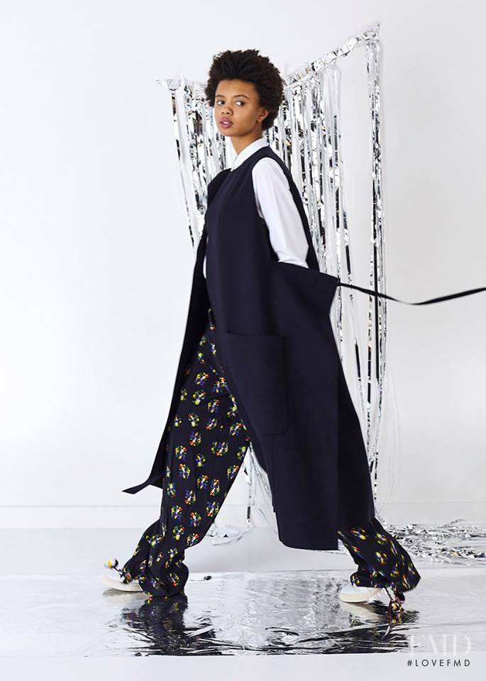 Poppy Okotcha featured in  the Ports 1961 fashion show for Pre-Fall 2016