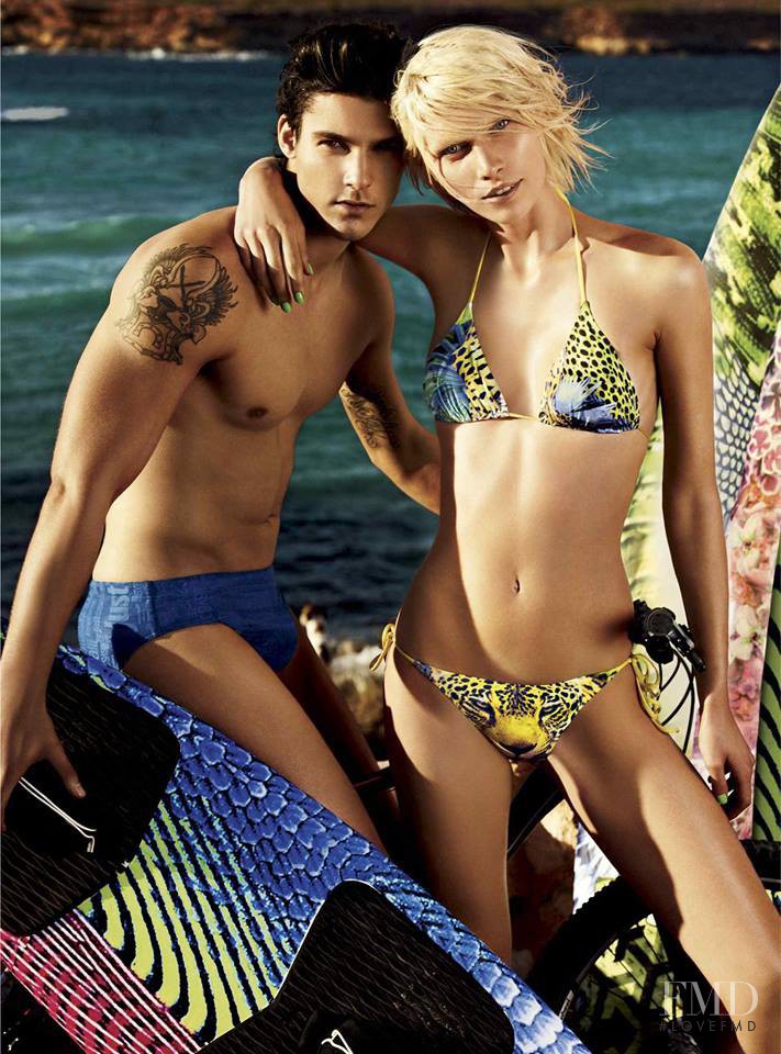 Aline Weber featured in  the Just Cavalli advertisement for Spring/Summer 2013