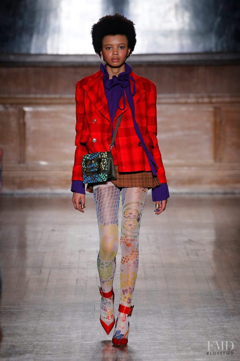 Poppy Okotcha featured in  the Vivienne Westwood Red Label fashion show for Autumn/Winter 2016