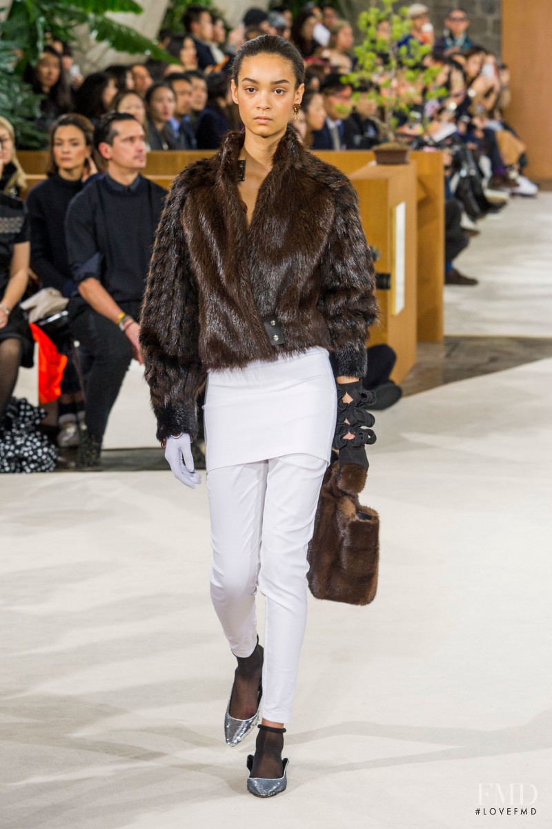 Noemie Abigail featured in  the Loewe fashion show for Autumn/Winter 2016
