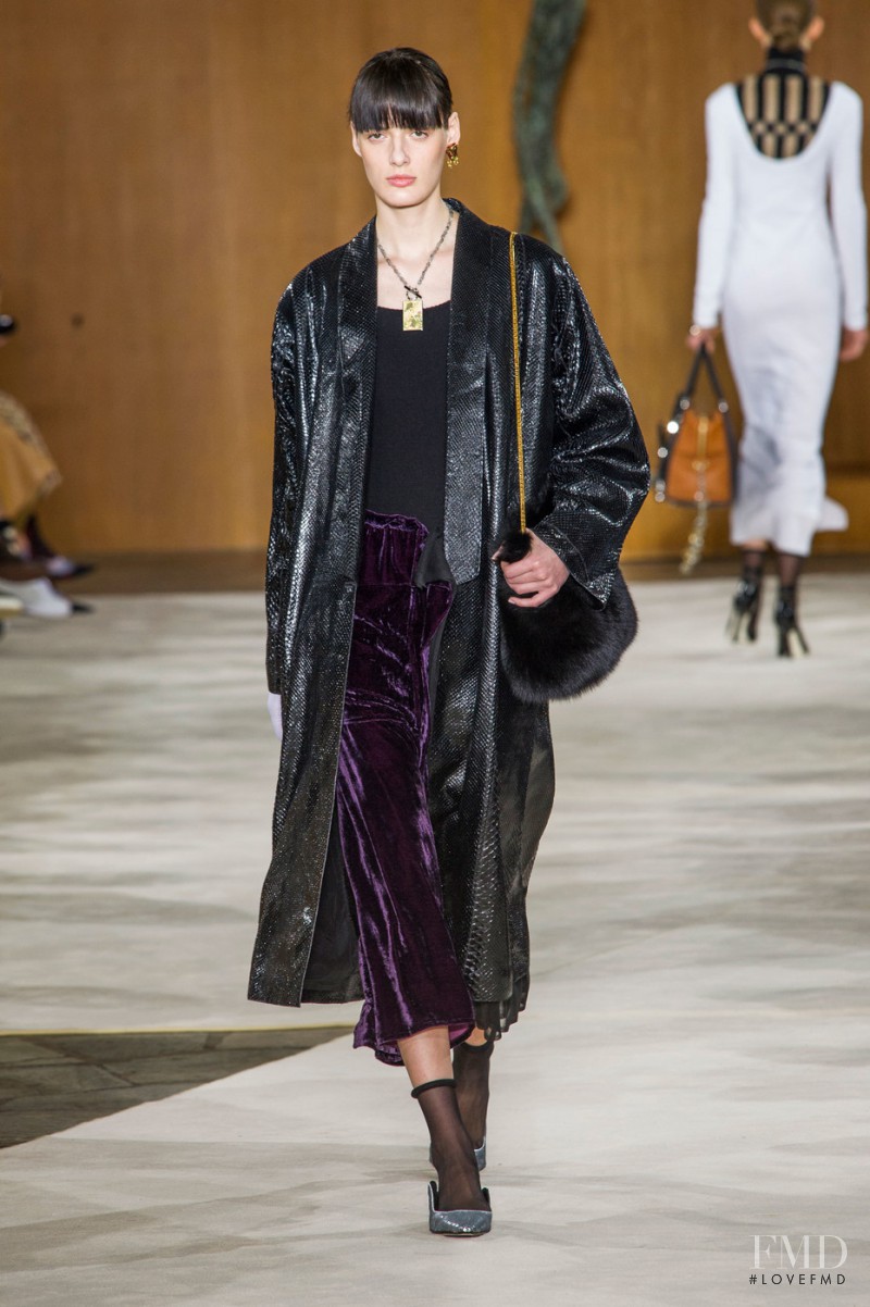 Marfa Zoe Manakh featured in  the Loewe fashion show for Autumn/Winter 2016
