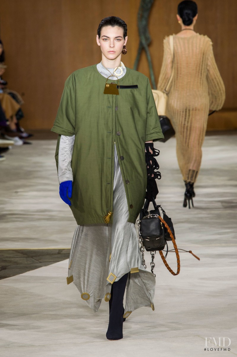 Vittoria Ceretti featured in  the Loewe fashion show for Autumn/Winter 2016